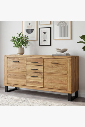 Eichenkommode Martina mit Beinen, naturöl, modern,